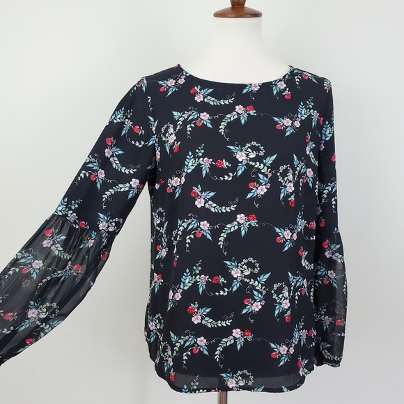 LC Lauren Conrad Snow White Sequin Apple Top - Picture 4 of 11